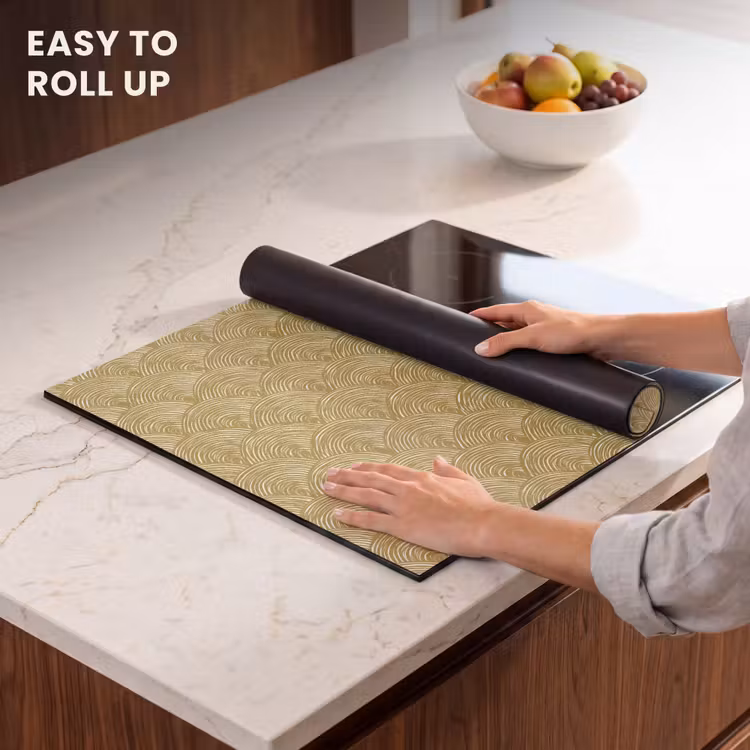 Induction hob protector - Fan - Geometric - Green — 6