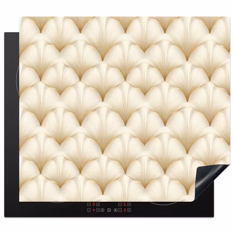 Induction hob protector - Fan - Motif - Gold — 1