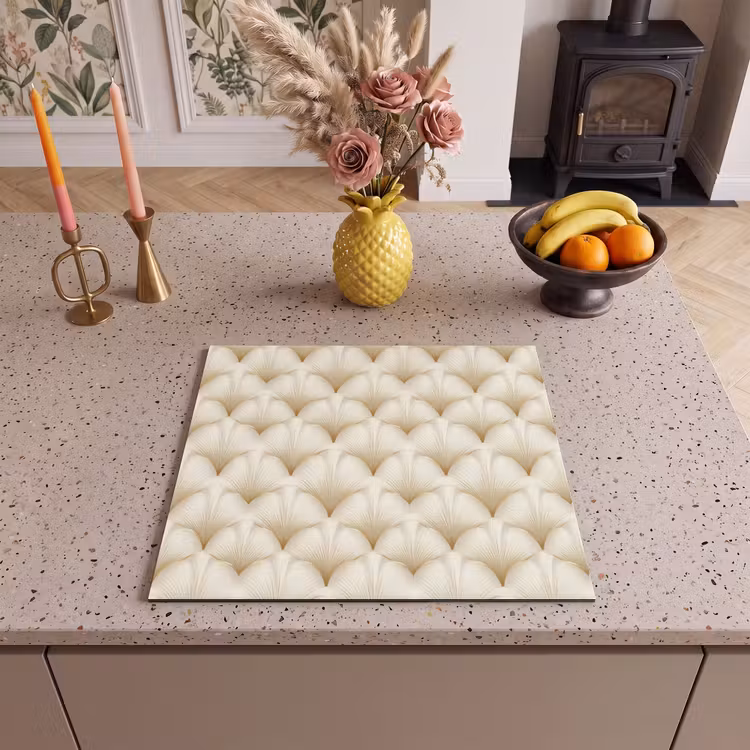 Induction hob protector - Fan - Motif - Gold — 3