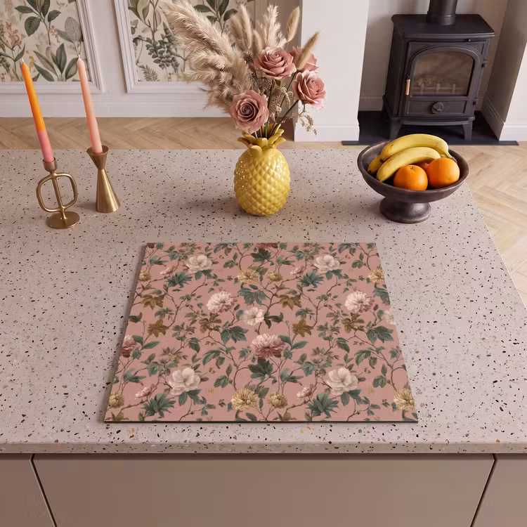 Induction hob protector - Flowers - Classic - Pink — 3