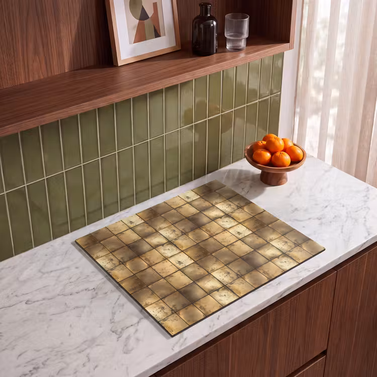Induction hob protector - Geometric - Tiles - Gold — 4