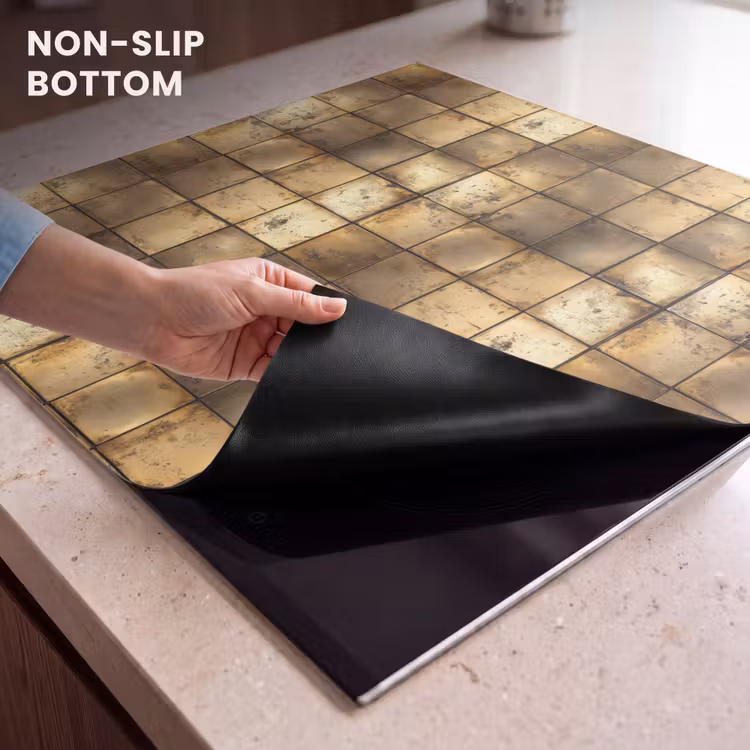 Induction hob protector - Geometric - Tiles - Gold — 5