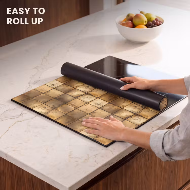 Induction hob protector - Geometric - Tiles - Gold — 6