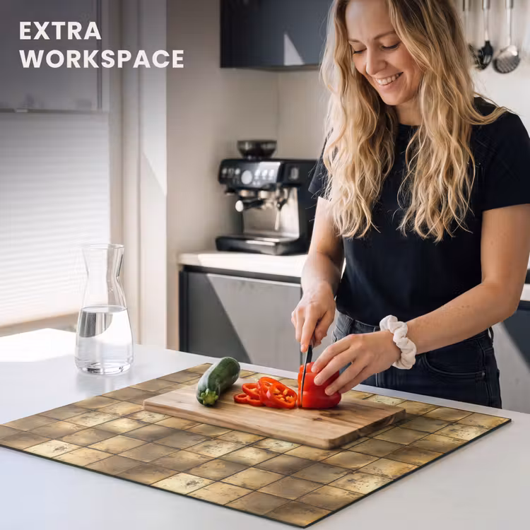 Induction hob protector - Geometric - Tiles - Gold — 7