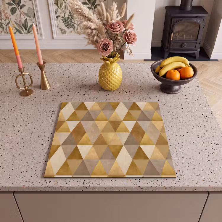 Induction hob protector - Geometric - Triangle - Gold — 3