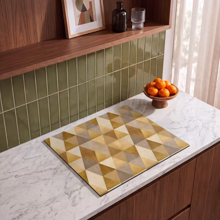 Induction hob protector - Geometric - Triangle - Gold — 4