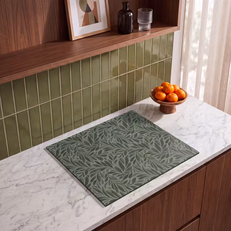 Induction hob protector - Leaves - Organic - Green — 4