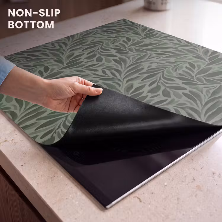 Induction hob protector - Leaves - Organic - Green — 5