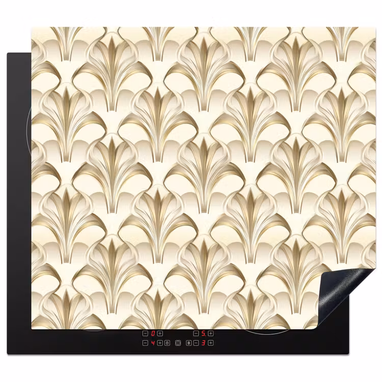 Induction hob protector - Ornament - Baroque - Gold — 1