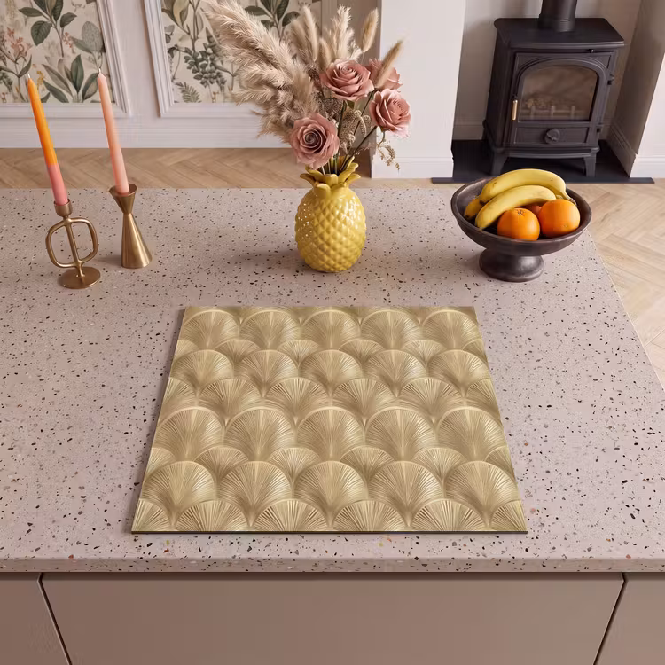 Induction hob protector - Pattern - Fan - Gold — 3