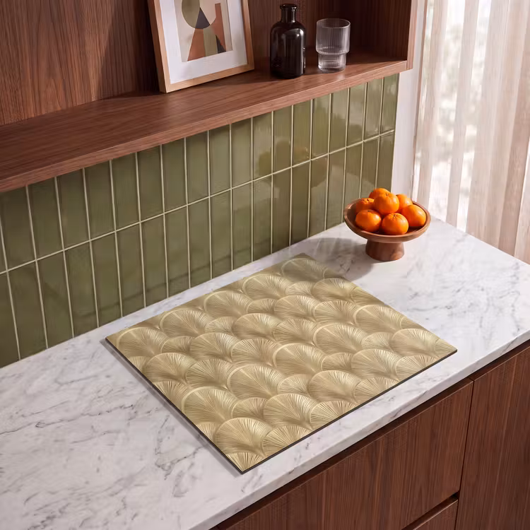 Induction hob protector - Pattern - Fan - Gold — 4