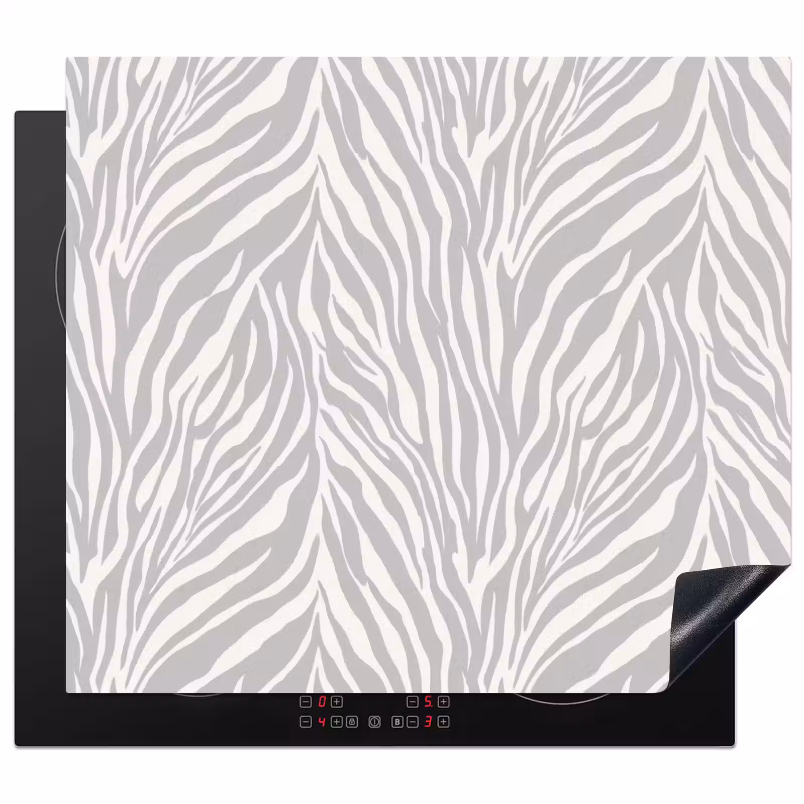 Induction hob protector - Zebra - Motif - Gray — 1