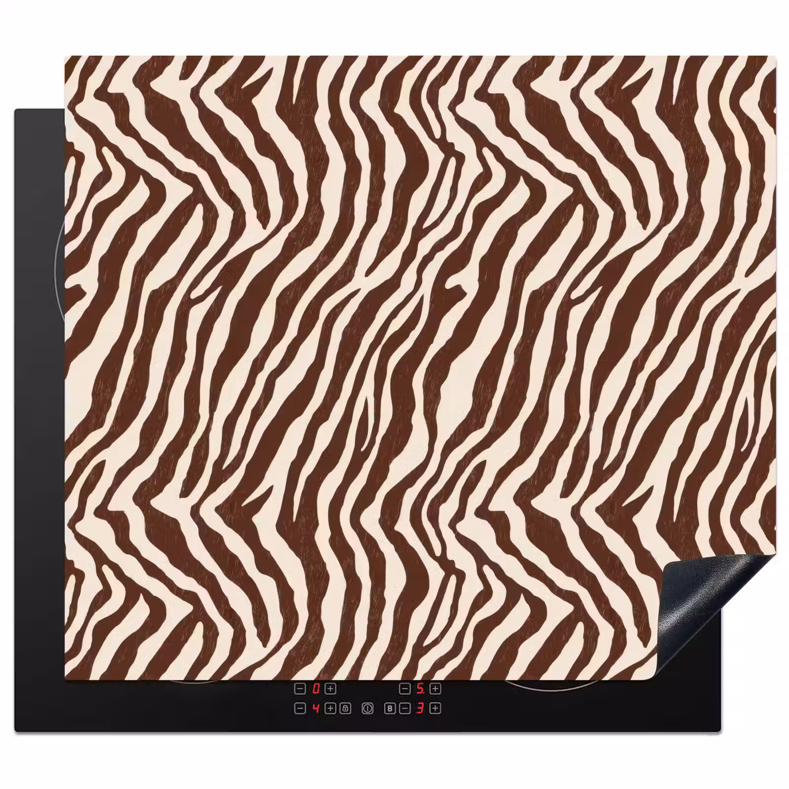 Induction hob protector - Zebra - Pattern - Black - White — 1