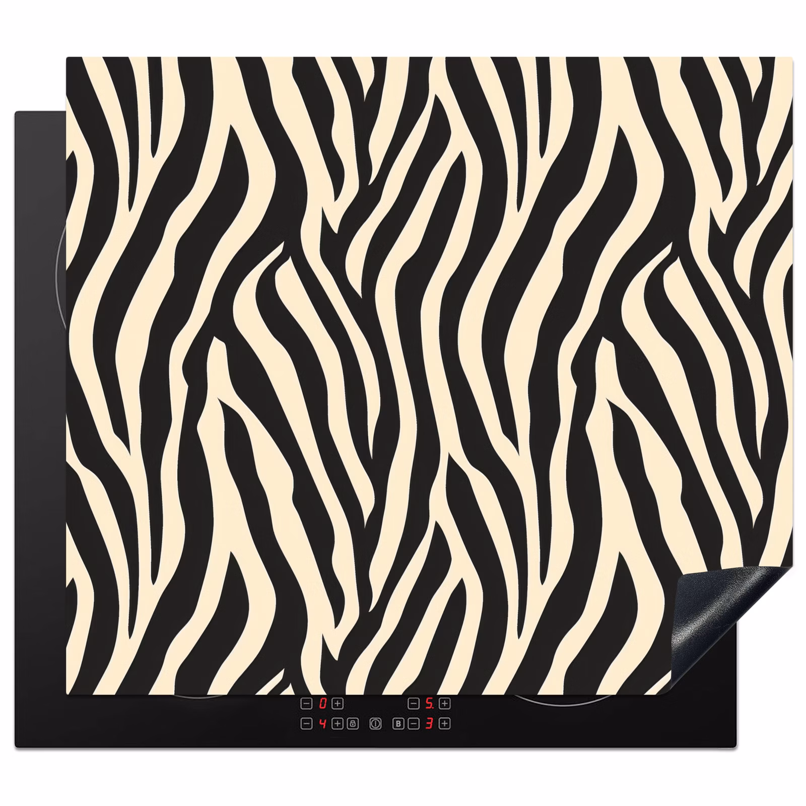 Induction hob protector - Zebra - Print - Classic - Black — 1