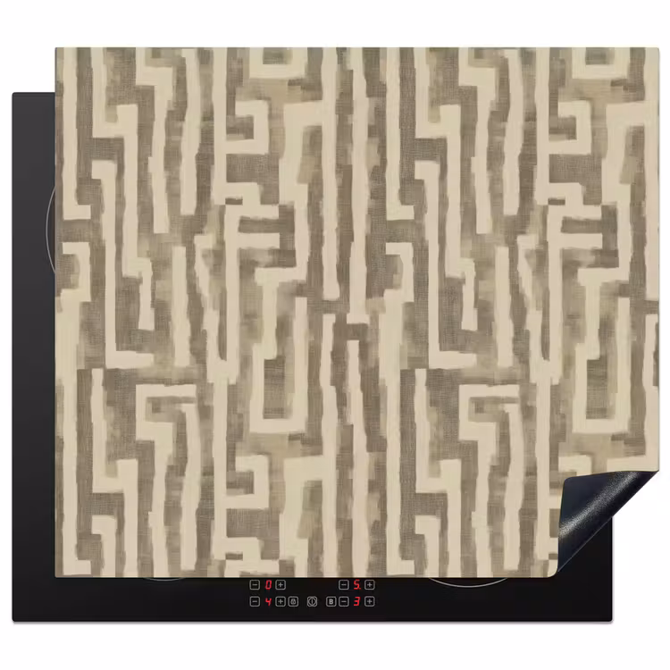 Induction hob protector - Abstract - Geometric - Green — 1