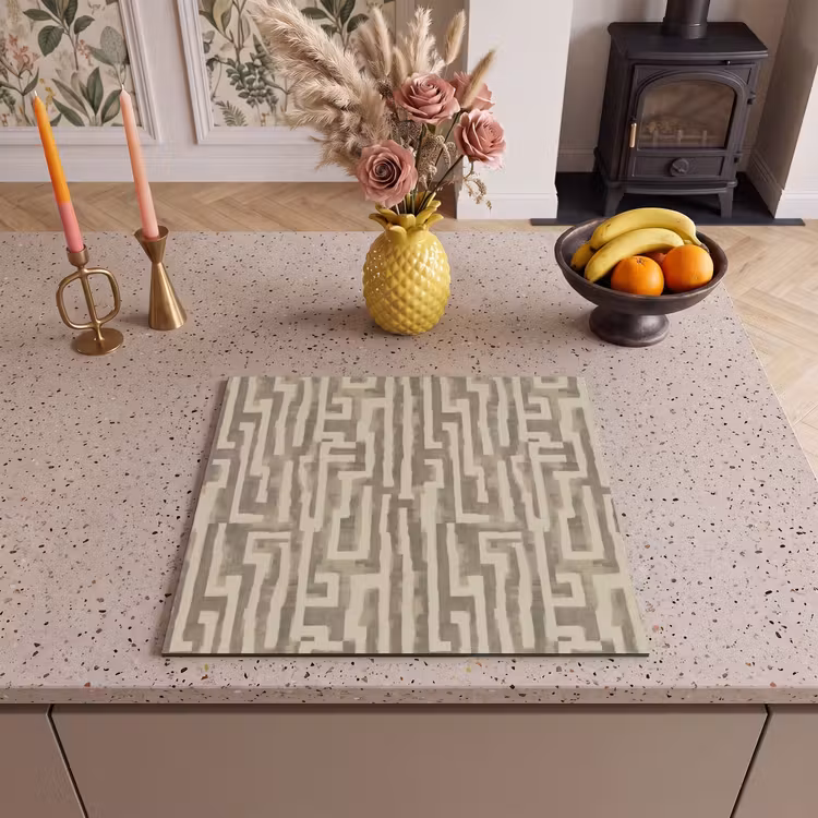 Induction hob protector - Abstract - Geometric - Green — 3