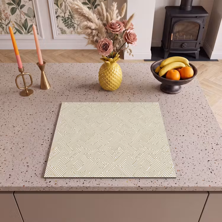 Induction hob protector - Geometric - Lines - Green — 3
