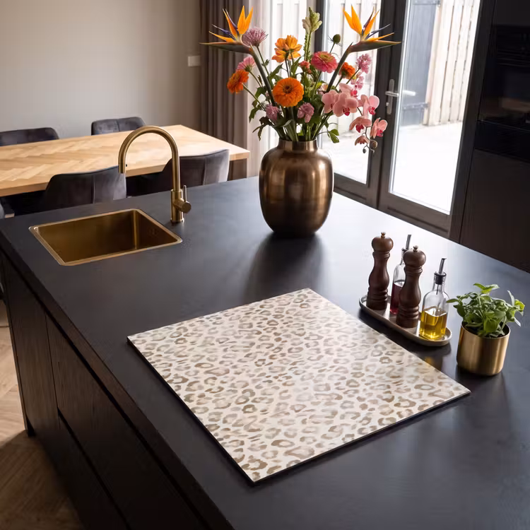 Induction hob protector - Leopard - Classic - Beige — 2