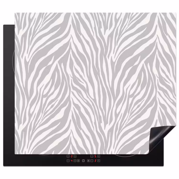 Induction hob protector - Zebra - Motif - Gray — 1