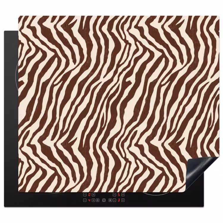 Induction hob protector - Zebra - Pattern - Black - White — 1