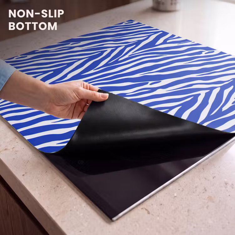 Induction hob protector - Zebra - Pattern - Cobalt - Blue — 5