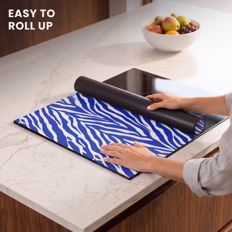 Induction hob protector - Zebra - Pattern - Cobalt - Blue — 6