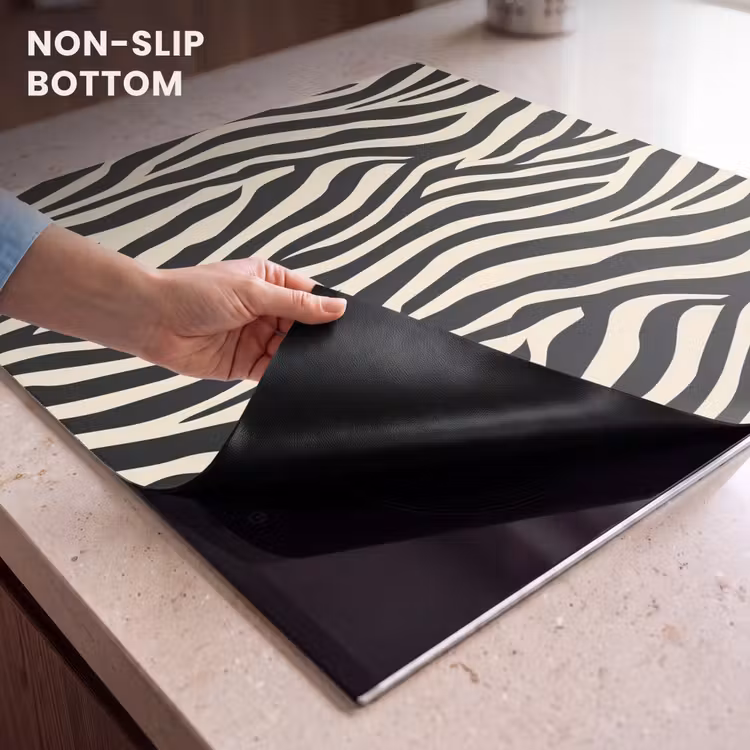 Induction hob protector - Zebra - Print - Classic - Black — 5