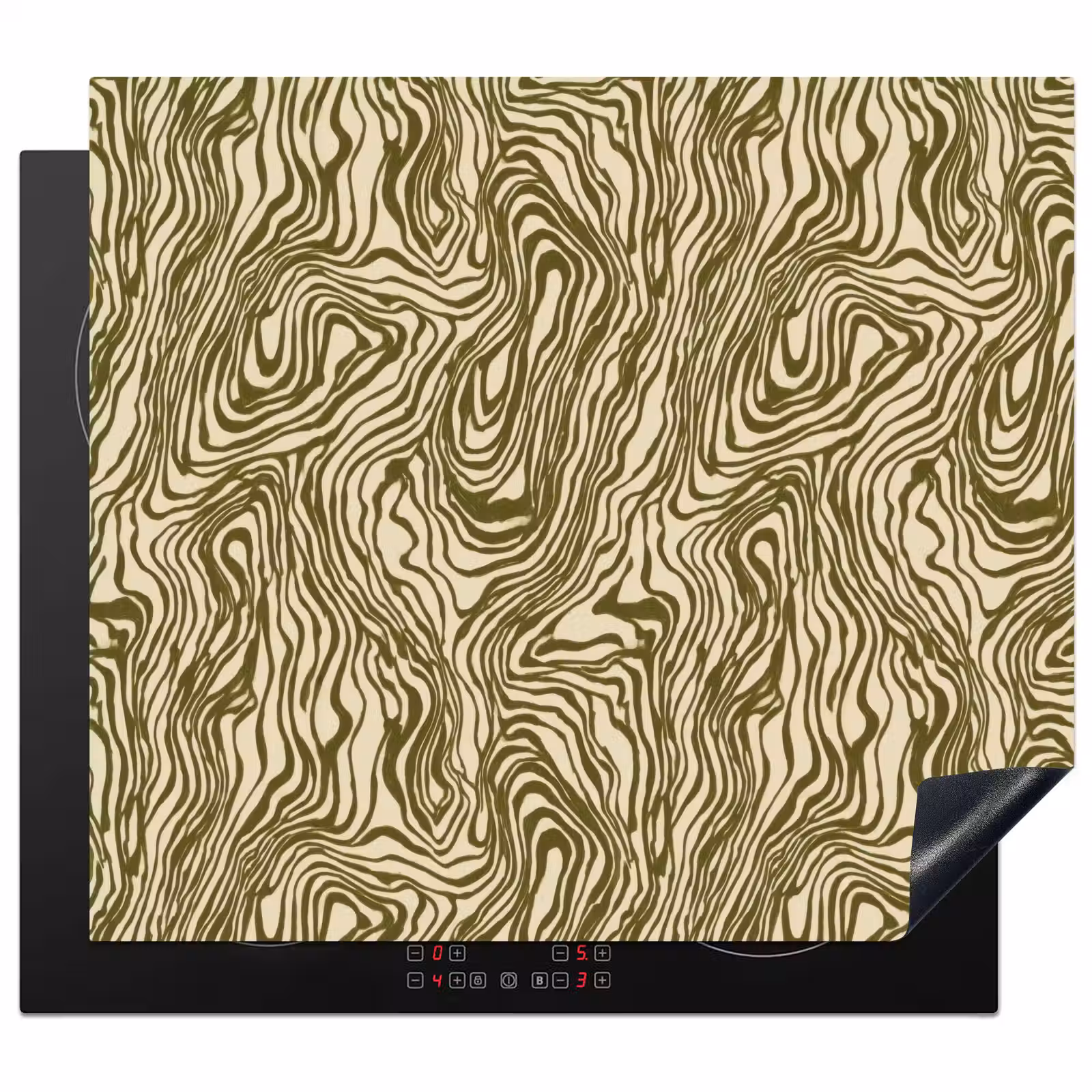 Induction hob protector - Abstract - Marble - Green — 1