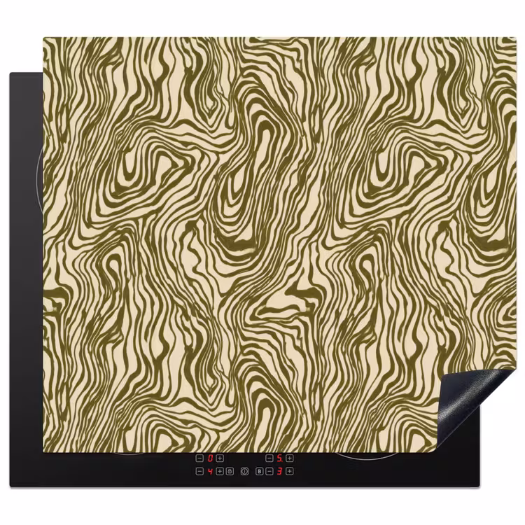 Induction hob protector - Abstract - Marble - Green — 1