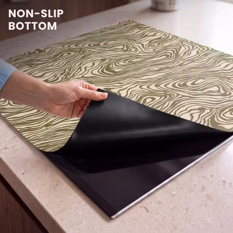 Induction hob protector - Abstract - Marble - Green — 5