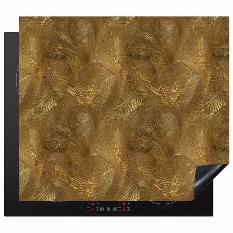Induction hob protector - Organic - Lines - Gold — 1