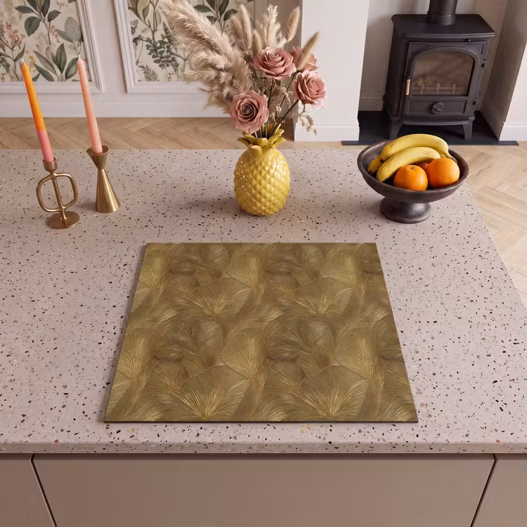 Induction hob protector - Organic - Lines - Gold — 3