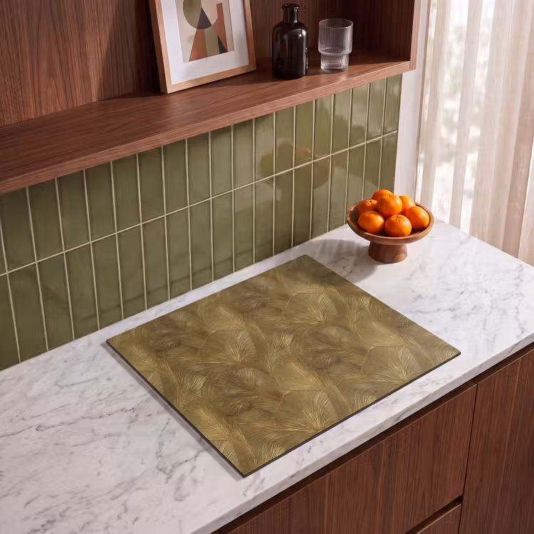 Induction hob protector - Organic - Lines - Gold — 4