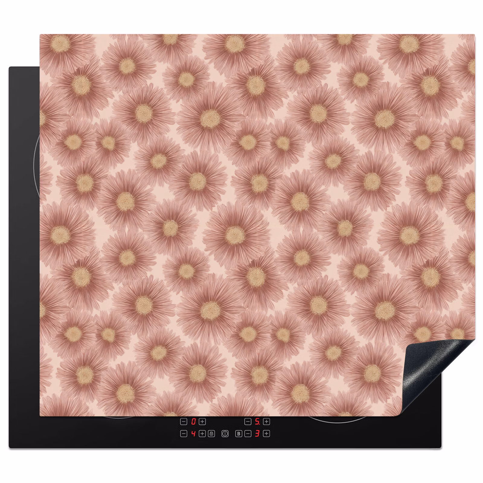 Induction hob cover - Gerbera - Flowers - Pink — 1