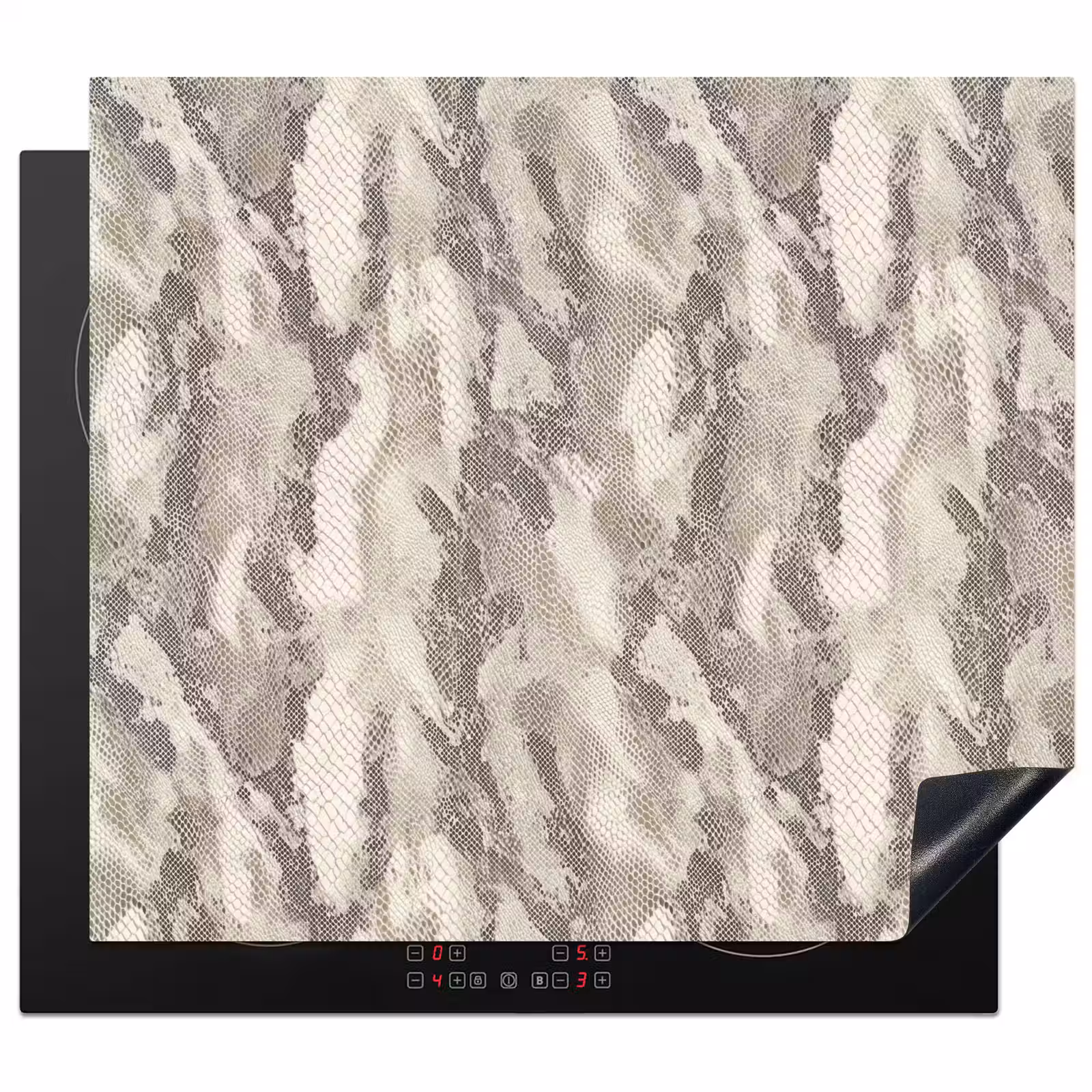 Induction hob protector - Snake - Pattern - Taupe — 1