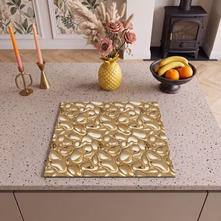 Induction hob protector - Abstract - Modern - Gold — 3