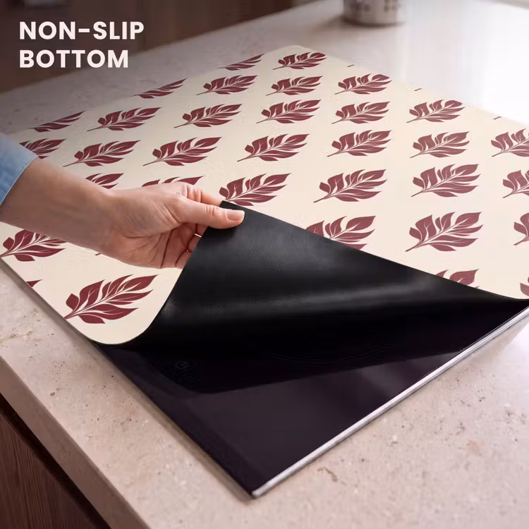 Induction hob cover - Botanical - Pattern - Bordeaux — 5