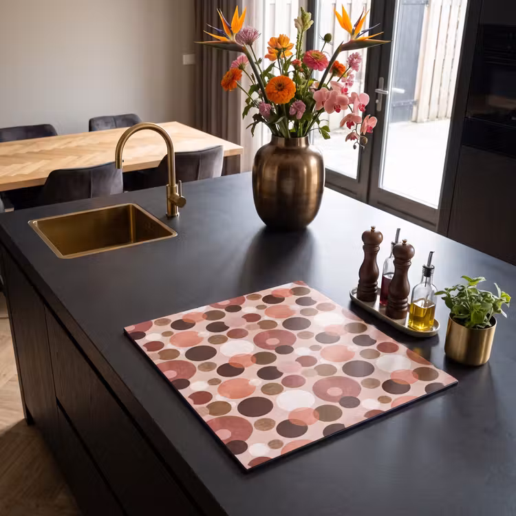 Induction hob cover - Circles - Modern - Colorful — 2
