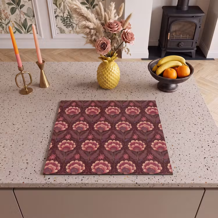 Induction hob cover - Flowers - Fan - Purple — 3