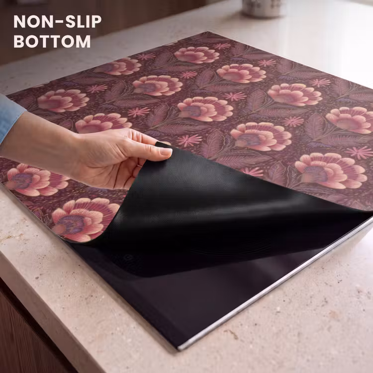 Induction hob cover - Flowers - Fan - Purple — 5