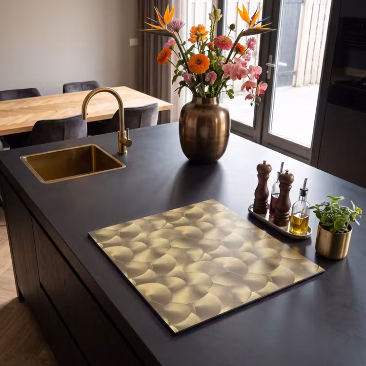 Induction hob protector - Modern - Circle - Gold — 2