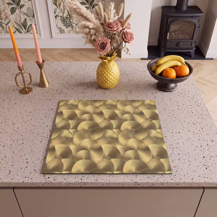Induction hob protector - Modern - Circle - Gold — 3