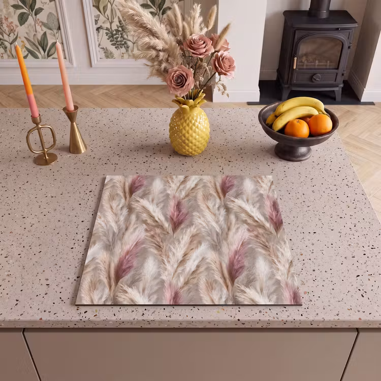 Induction hob cover - Pampas grass - Fluffy - Colorful — 3