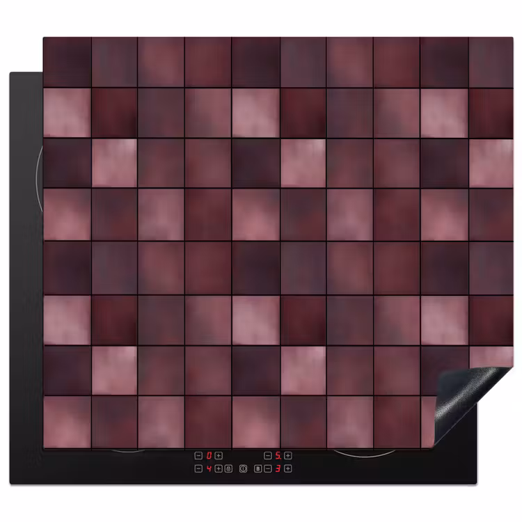 Induction hob cover - Square - Tile - Pattern - Purple — 1