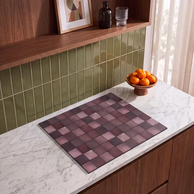 Induction hob cover - Square - Tile - Pattern - Purple — 4