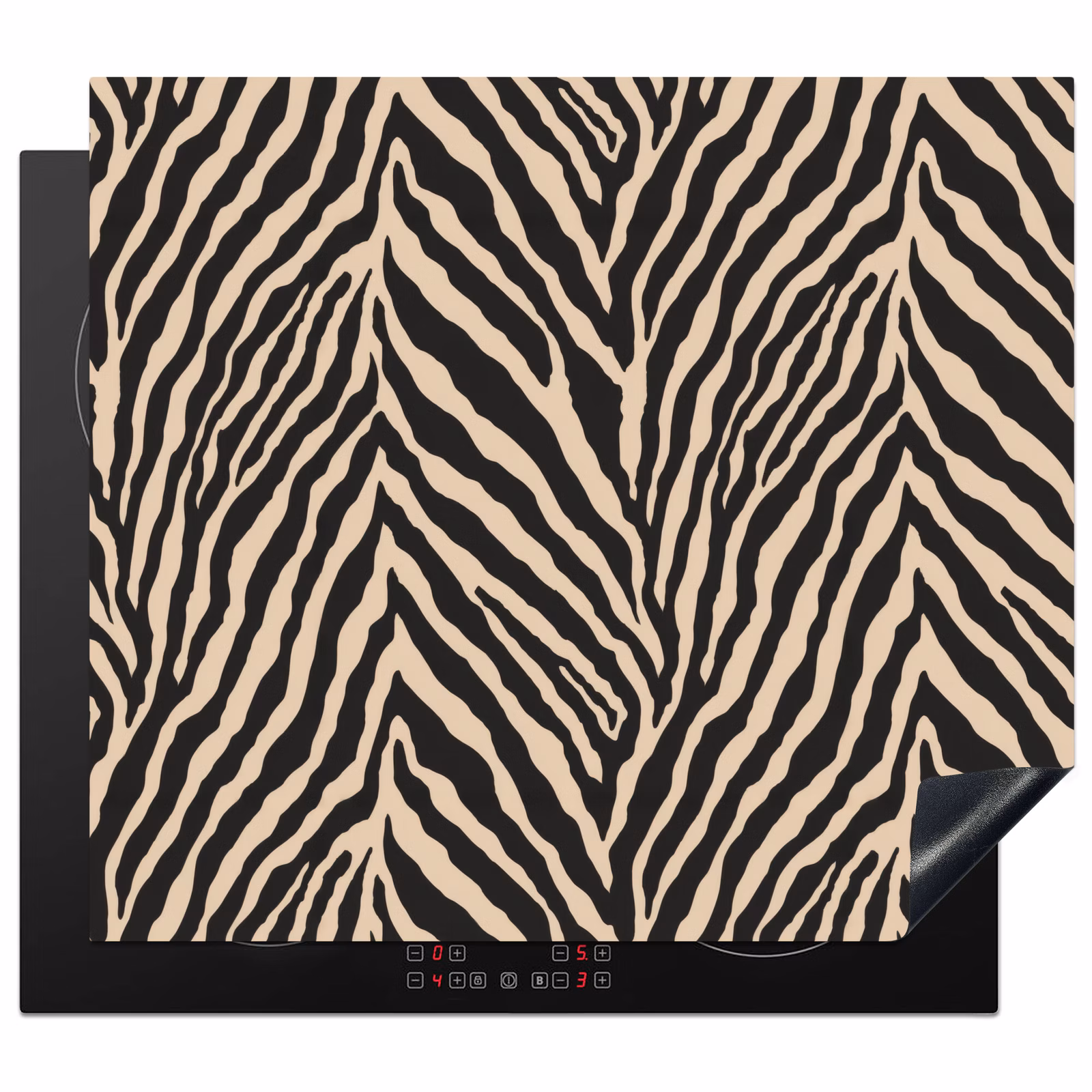 Induction hob protector - Zebra - Classic - Black — 1