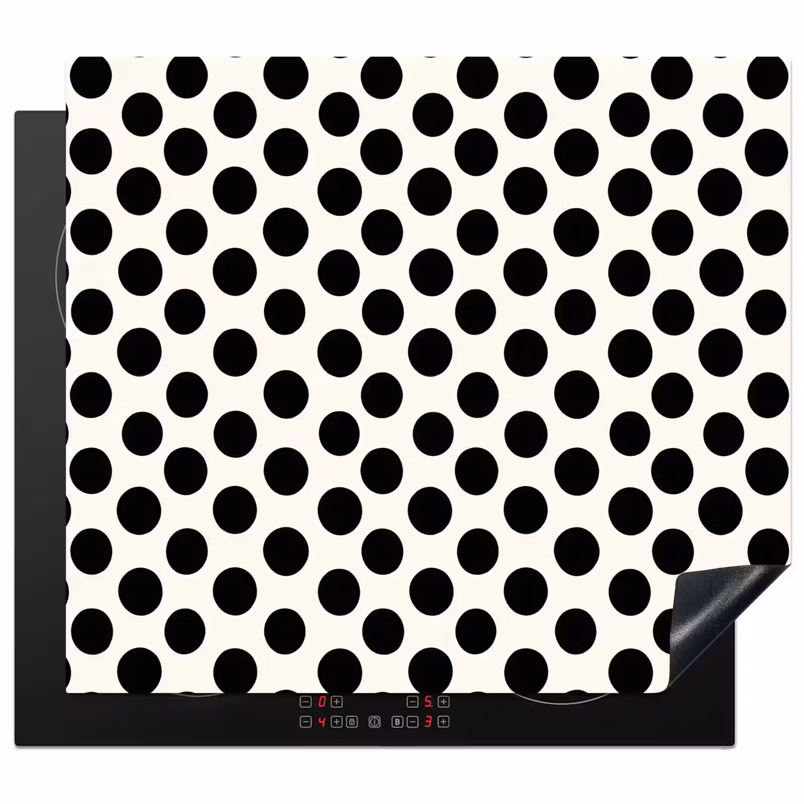 Induction hob protector - Classic - Dots - Black — 1