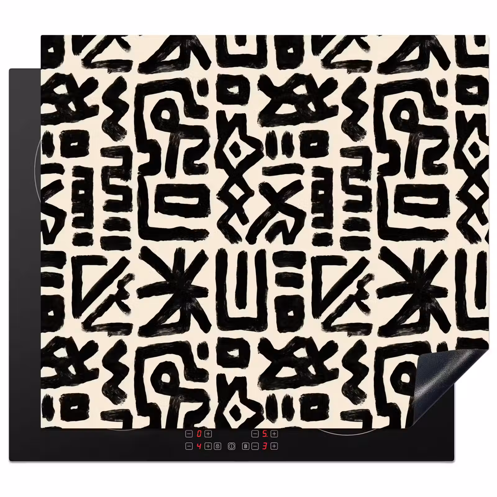 Induction hob protector - Geometric - Figures - Black — 1