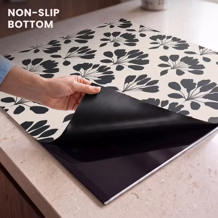 Induction hob protector - Abstract - Pattern - Black — 5