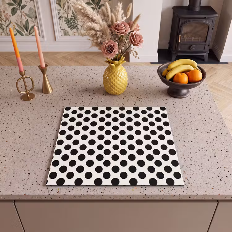 Induction hob protector - Classic - Dots - Black — 3